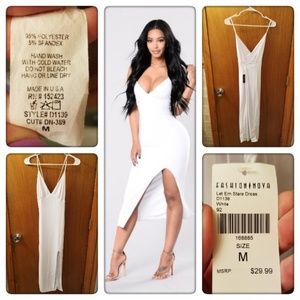 Sexy White Fashion Nova Midi Dress